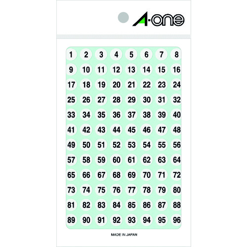 数字入りラベル