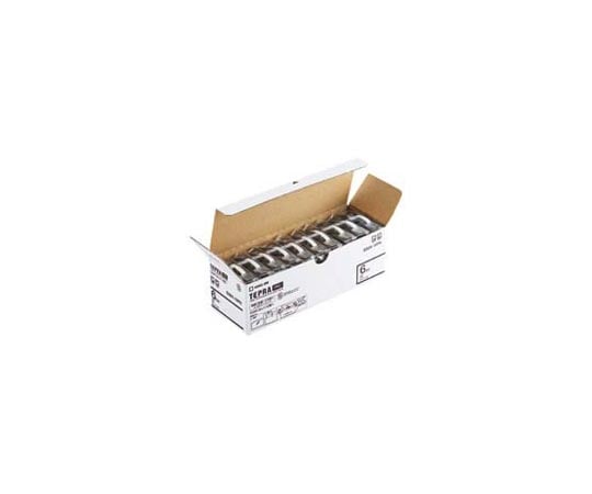 キングジム テプラ PROテープ 白に黒文字 12mm 10個 SS12K-10PN 1パック(ご注文単位1パック)【直送品】