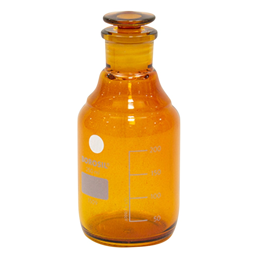 アズワン 栓付褐色試薬瓶(目盛付き) 250mL 1509021 1本(ご注文単位1本)【直送品】