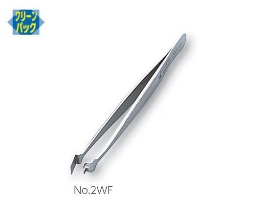 IDEAL-TEK フラットピンセット 幅広 特殊鋼 No.2WF 1本(ご注文単位1本)【直送品】