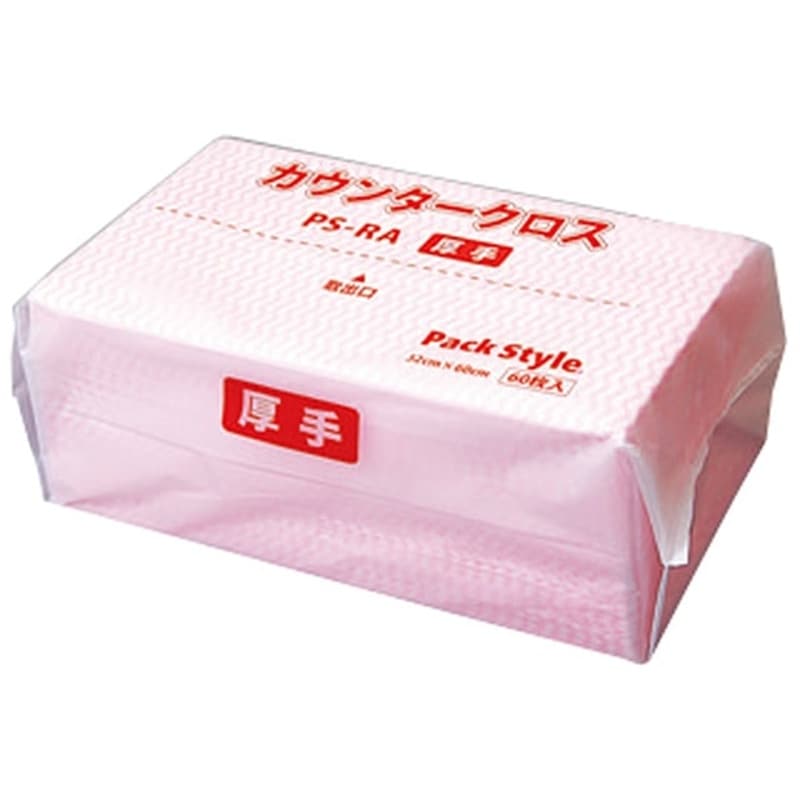 パックスタイル PSカウンタ-クロスレギュラーサイズ厚手　ピンク　540枚入　520390 1ケース（ご注文単位1ケース）【直送品】
