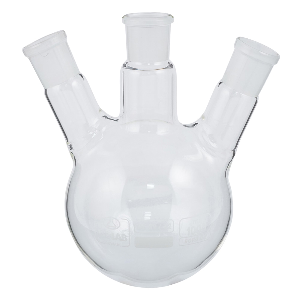 アズワン 三つ口丸フラスコ 1000mL 030.41.901 1個(ご注文単位1個)【直送品】