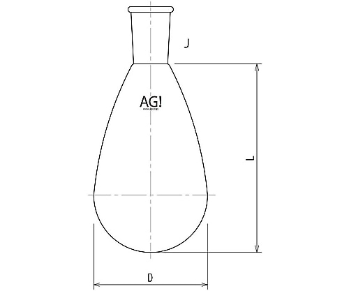 旭製作所 ナスフラスコ 100mL 15/25 3200-100-1L 1個(ご注文単位1個)【直送品】