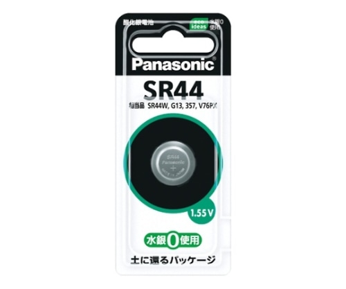 パナソニック 酸化銀電池 SR44P 1パック(ご注文単位1パック)【直送品】