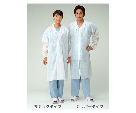 メディテックジャパン 不織布白衣(マジックタイプ) LLサイズ 100枚入　DHM-LL 1ケース（ご注文単位1ケース）【直送品】