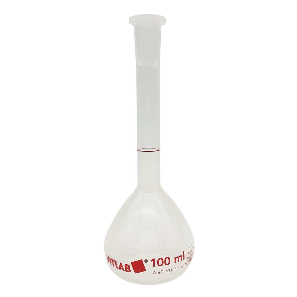 VITLAB PMPメスフラスコ(PP栓付き) 100mL 67304 1個(ご注文単位1個)【直送品】