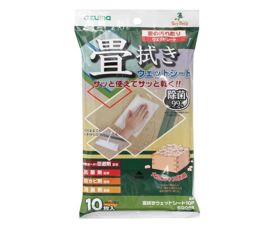アズマ工業 畳拭きウェットシート 10枚入 SQ065 1パック(ご注文単位1パック)【直送品】