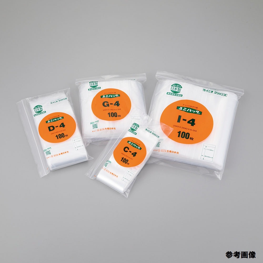 アズワン ユニパック 85×120mm（γ線滅菌済）100枚入　D4-ST 1袋（ご注文単位1袋）【直送品】