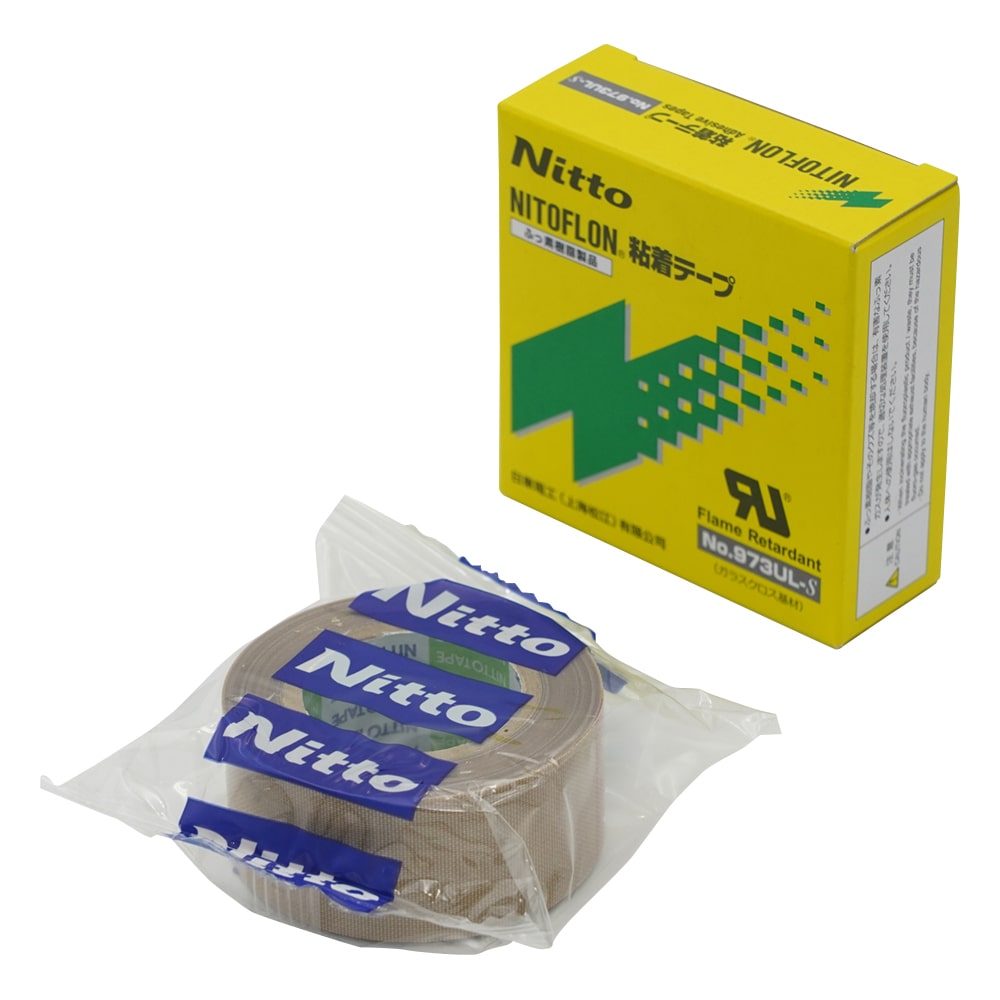 日東電工 ニトフロン(R)ガラス粘着テープ 973UL-S 0.13×25mm×10m 1巻(ご注文単位1巻)【直送品】