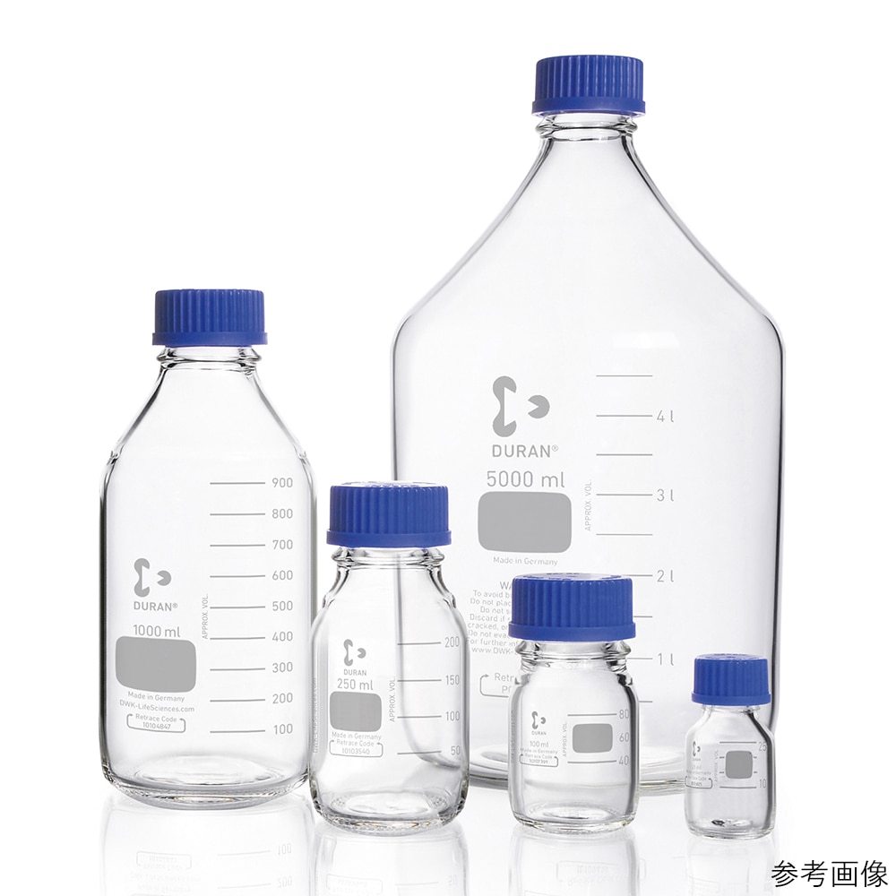 DWK Life Sciences ねじ口瓶丸型(デュラン(R)) 青キャップ付 5000mL 1本(ご注文単位1本)【直送品】