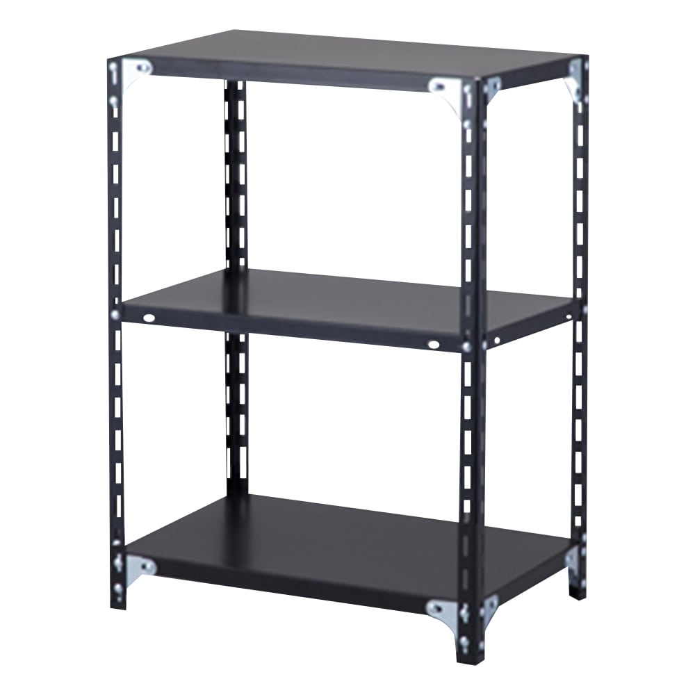 アズワン スチールラック 600×400×750mm ブラック L21999B 1台(ご注文単位1台)【直送品】