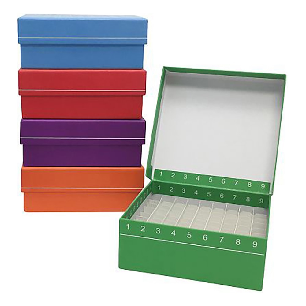 MTC Bio ヒンジ開閉フリーザーボックス(9×9) アソート 5個入 R2781-A 1パック(ご注文単位1パック)【直送品】