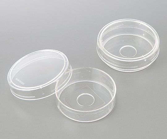 アズワン ガラスボトムディッシュ(No.0ガラス貼付) φ14mm 1箱(10枚×10包入) P35G-0-14-C 1箱(ご注文単位1箱)【直送品】