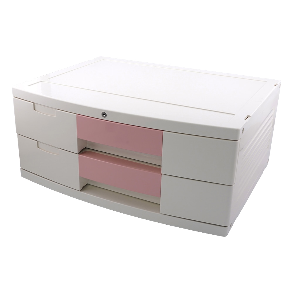 ナビス(アズワン) トレイBOX(鍵付) A3用ピンク 470×360×205mm 304H 1個(ご注文単位1個)【直送品】