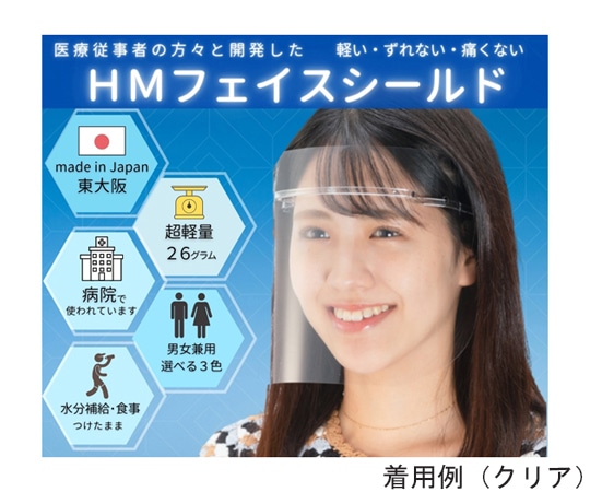 ミノル化学工業 HMフェイスシールド クリア 3個入 (フレーム・シールド各3個) hmfs_clear_3set 1セット (ご注文単位1セット) 【直送品】