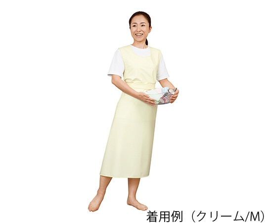 エンゼル (介護用品) 入浴介助エプロン (ひもタイプ) サックス/M6013 1枚 (ご注文単位1枚) 【直送品】