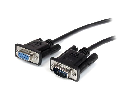 StarTech.com RS-232C ストレートケーブル 2m ブラック D-Sub 9ピン (オス) - D-Sub 9ピン (メス) MXT1002MBK 1個 (ご注文単位1個) 【直送品】