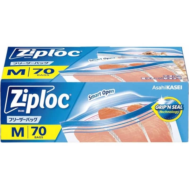 旭化成 ジップロック フリーザーバッグ M 70枚入 1個 (ご注文単位1個) 【直送品】