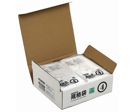 紺屋商事 小箱売:PE規格ポリ袋 03透明 4号 100枚×20冊入 00723004 1箱(ご注文単位1箱)【直送品】
