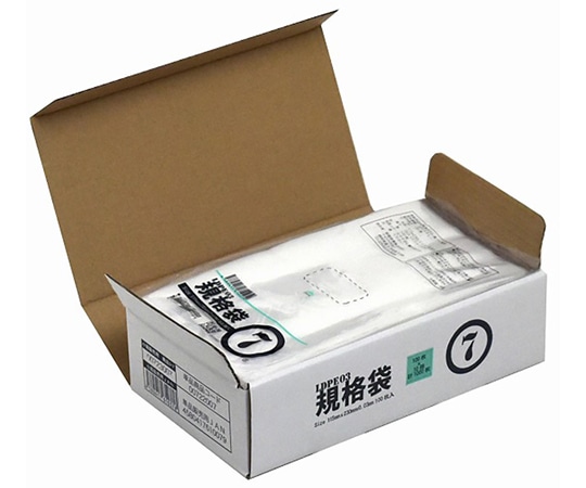 紺屋商事 小箱売:PE規格ポリ袋 03透明 7号 100枚×10冊入 00723007 1箱(ご注文単位1箱)【直送品】