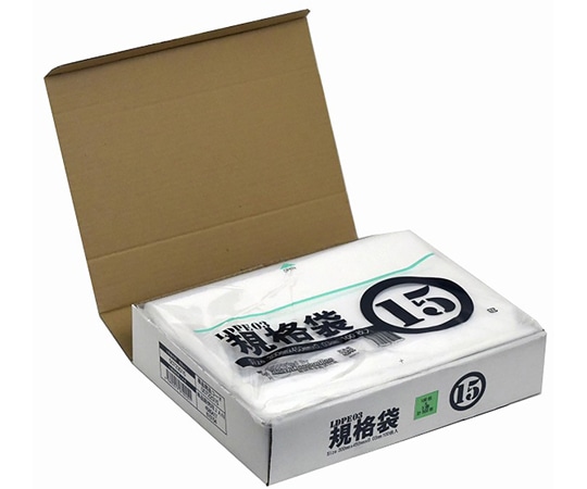 紺屋商事 小箱売:PE規格ポリ袋 03透明 15号 100枚×5冊入 00723015 1箱(ご注文単位1箱)【直送品】