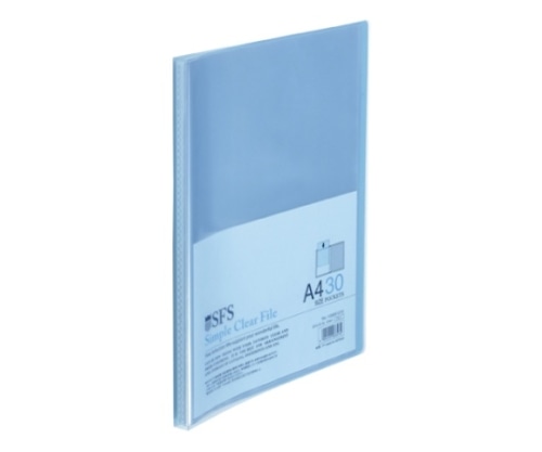 たんぽぽ A4クリアーファイル ブルー 30ポケット 109991070 1枚(ご注文単位1枚)【直送品】