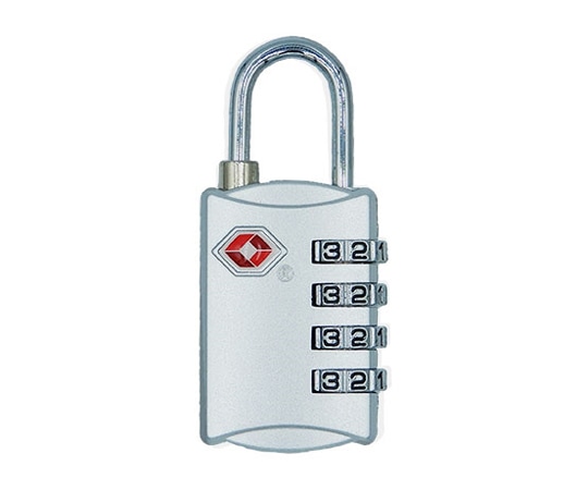 ロジック TSA南京錠 4ダイヤル シルバー LG-PLK-TSA-4DL-SV 1個(ご注文単位1個)【直送品】