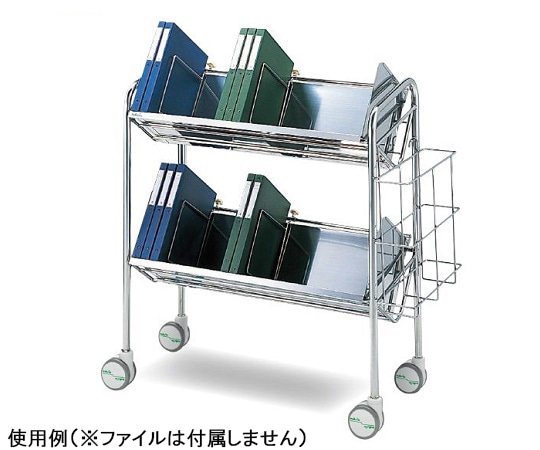 ナビス(アズワン) カルテワゴン(サイドカゴ付) 60型 870×365×987mm 60型(カゴ付き) 1台(ご注文単位1台)【直送品】