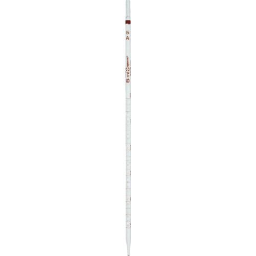 トラスコ中山 SIBATA メスピペット 中間目盛 スーパーグレード 5ml 赤(ご注文単位1本)【直送品】