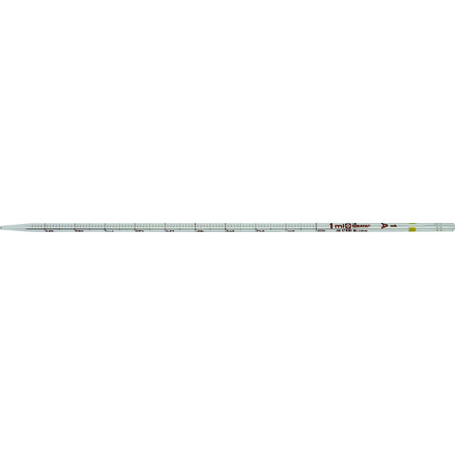 トラスコ中山 SIBATA メスピペット 先端目盛 スーパーグレード 1ml 黄(ご注文単位1本)【直送品】