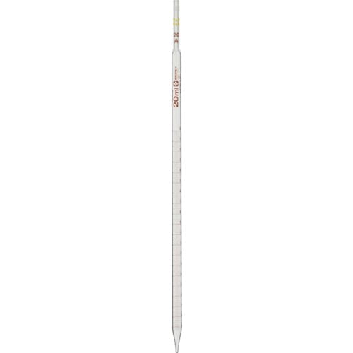 トラスコ中山 SIBATA メスピペット 先端目盛 スーパーグレード 20ml 黄2本(ご注文単位1本)【直送品】