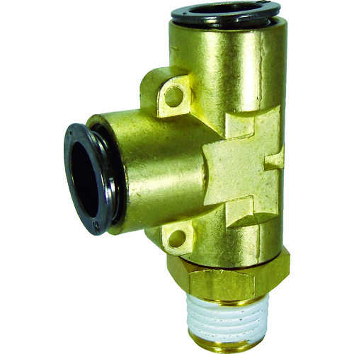 トラスコ中山 チヨダ チューブ継手 フジメイルランティ(金属) 10mm・R1/4(ご注文単位1個)【直送品】