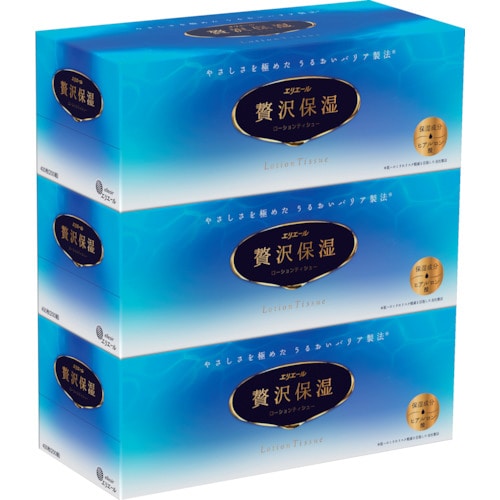 トラスコ中山 エリエール 贅沢保湿ボックス3P(ご注文単位1ケース)【直送品】