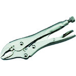 トラスコ中山 KTC ロッキングプライヤー 曲線あご(ワイヤーカッター付) 全長220mm 最大口開き57mm(ご注文単位1個)【直送品】