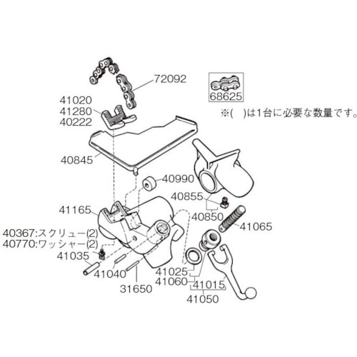 トラスコ中山 RIDGID E-3171-X ハンドル アッセン F/450(ご注文単位1パック)【直送品】