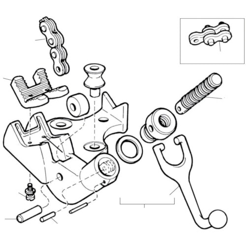 トラスコ中山 RIDGID E-2480 チェーンアッセンブリー F/BC-610(ご注文単位1パック)【直送品】