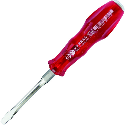 トラスコ中山 ベッセル パワーグリップドライバー4500 -5.5×75(ご注文単位1本)【直送品】