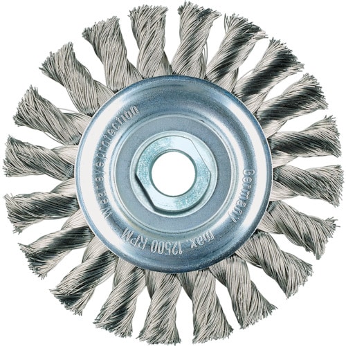 トラスコ中山 LESSMANN ホイールブラシ Φ115 高張度鋼線 0.5(ご注文単位1個)【直送品】
