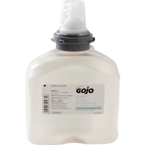 トラスコ中山 GOJO ゴージョー マイルドフォーム1200ml(TFX用カートリッジ)(ご注文単位1個)【直送品】