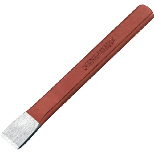 トラスコ中山 RACODON フラットチゼル 200mm 赤(ご注文単位1本)【直送品】