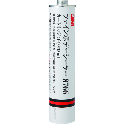 トラスコ中山 3M ファインボデーシーラー カートリッジ 8766 白 333ml(ご注文単位1本)【直送品】