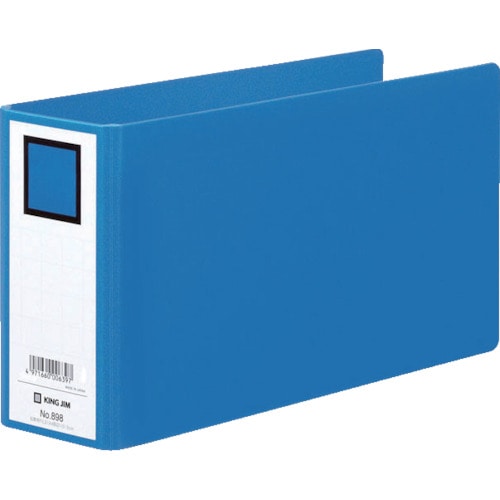 トラスコ中山 キングジム 伝票用ファイル(A4長辺1/3) 青(ご注文単位1冊)【直送品】