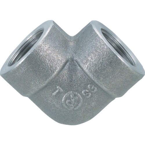 トラスコ中山 フジトク 90°エルボ 90E 40A 炭素鋼 ねじ込み(ご注文単位1個)【直送品】