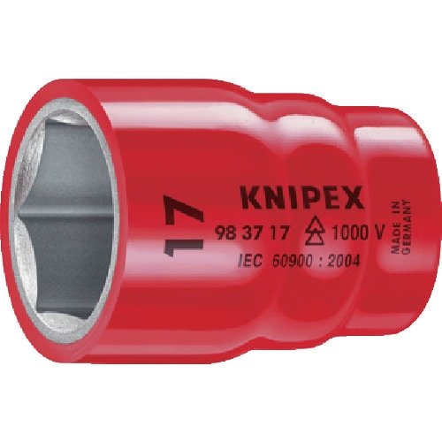 トラスコ中山 KNIPEX 絶縁ソケット 3/8X13mm(ご注文単位1個)【直送品】