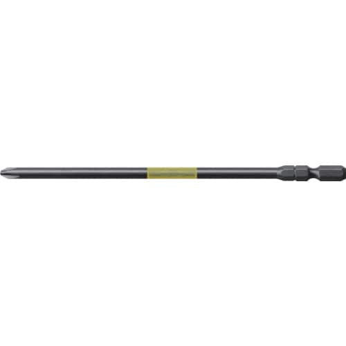 トラスコ中山 アネックス ドライバービット(トーションタイプ) 黒龍靭ビット 段付タイプ 刃先+2×全長150mm (2本入)(ご注文単位1パック)【直送品】