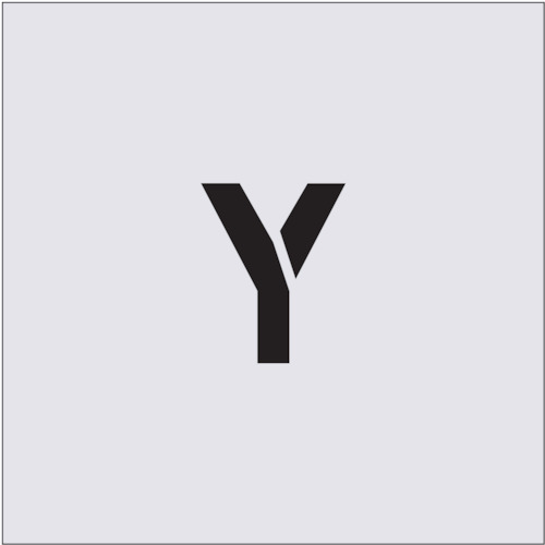 トラスコ中山 IM ステンシル Y 文字サイズ50×40mm(ご注文単位1枚)【直送品】