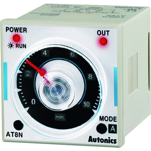 トラスコ中山 オートニクス アナログタイマー 電源電圧AC100-240V(50/60Hz)、DC24-240V(ご注文単位1個)【直送品】