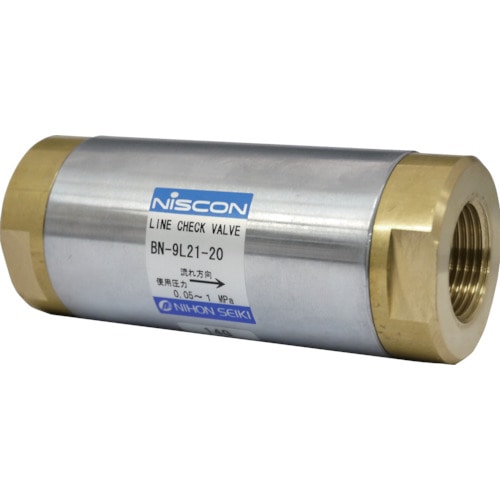 トラスコ中山 日本精器 ラインチェック弁 20A(ご注文単位1個)【直送品】