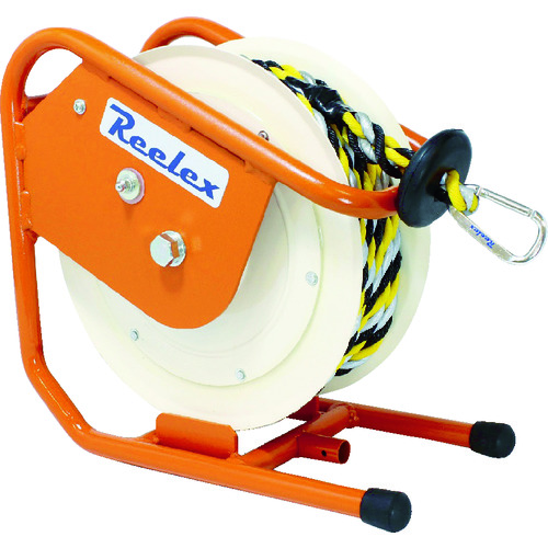 トラスコ中山 Reelex バリアリール ロープタイプ 反射ロープ 外径12.0mm×10m(ご注文単位1台)【直送品】