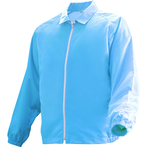 トラスコ中山 ミドリ安全 ブルゾン クリーンウェア ブルー 5L(ご注文単位1着)【直送品】